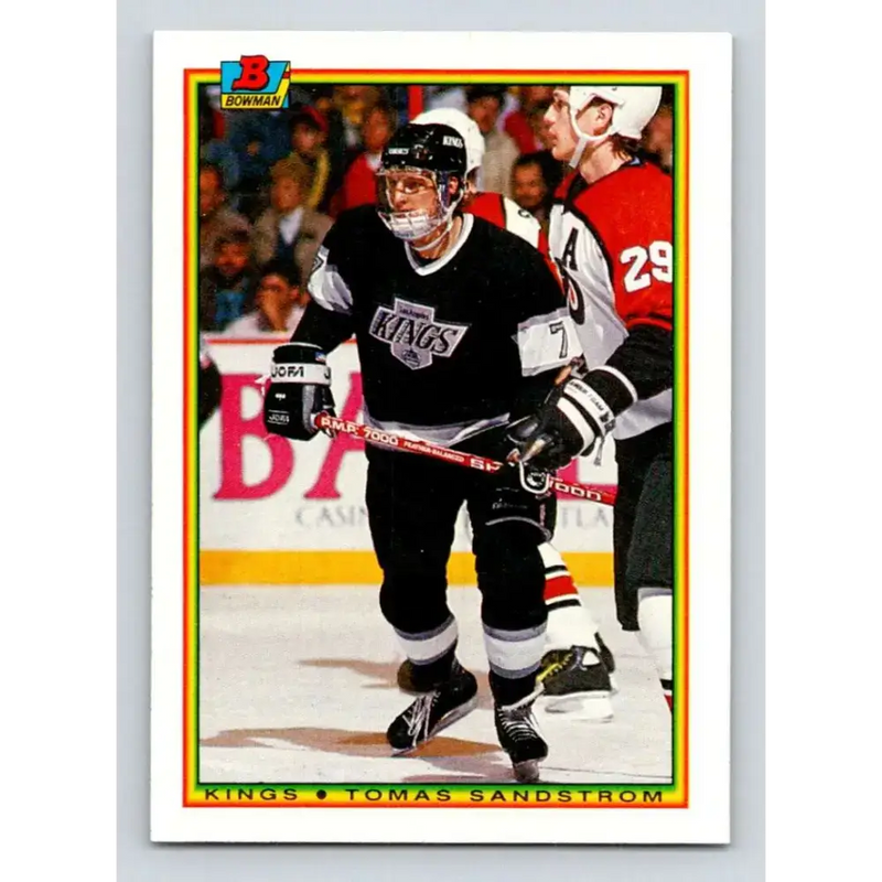 1990-91 Bowman #141 Tomas Sandstrom NM-MT Los Angeles Kings Hockey Card - Hockey Card Single