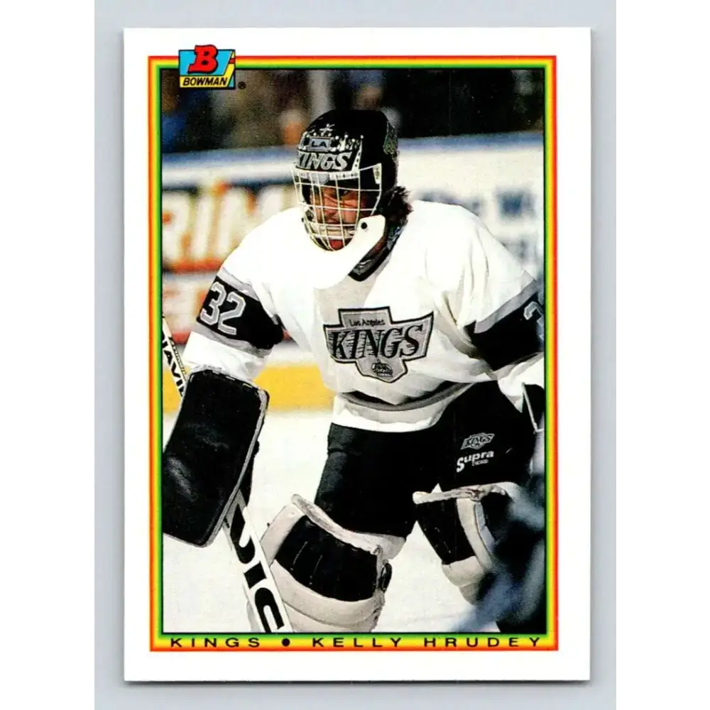 1990-91 Bowman #144 Kelly Hrudey NM-MT Los Angeles Kings Hockey Card