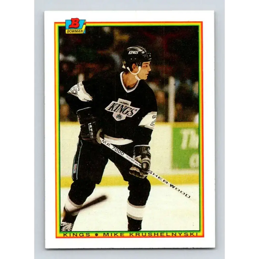1990-91 Bowman #145 Mike Krushelnyski NM-MT Los Angeles Kings Hockey Card