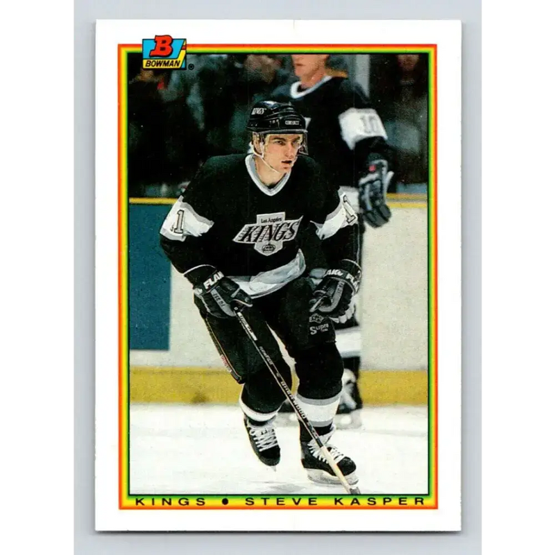 1990-91 Bowman #147 Steve Kasper NM-MT Los Angeles Kings Hockey Card - Hockey Card Single