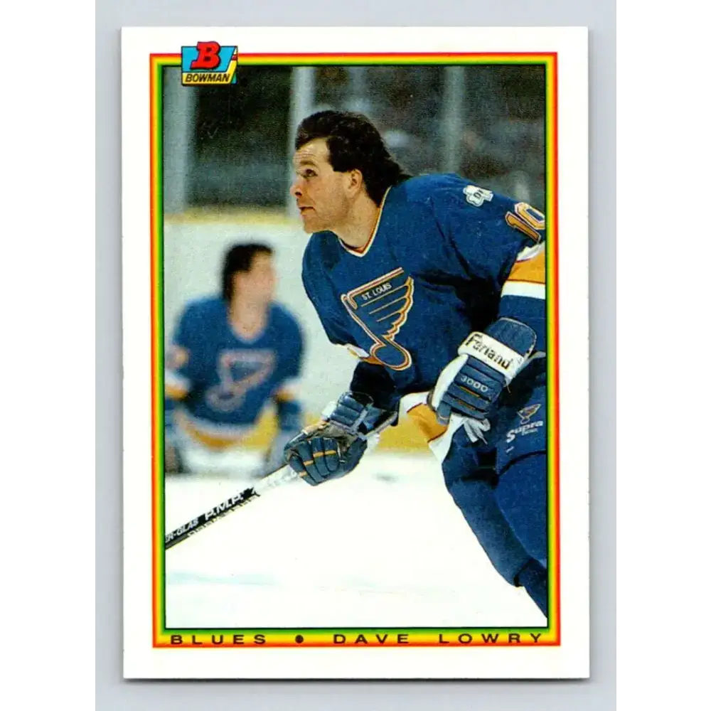 1990-91 Bowman #15 Dave Lowry NM-MT St. Louis Blues Hockey Card - Hockey Card Single