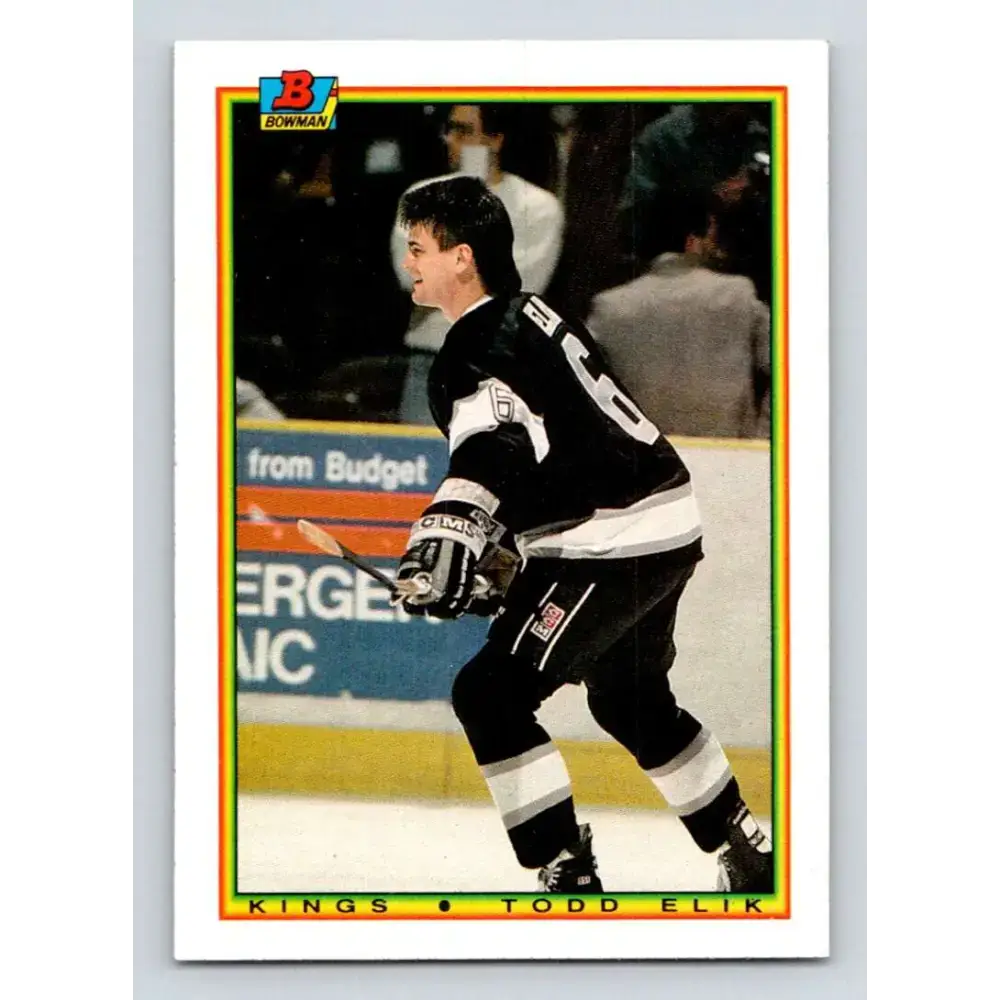 1990-91 Bowman #151 Todd Elik NM-MT RC Rookie Los Angeles Kings Hockey Card - Hockey Card Single