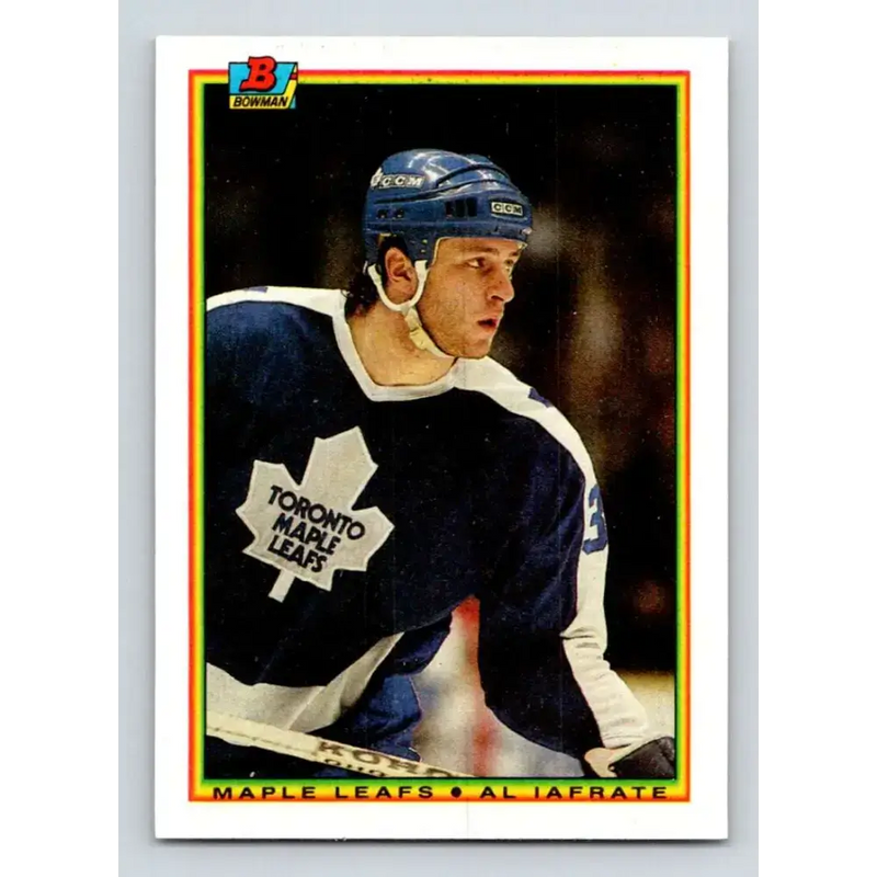 1990-91 Bowman #153 Al Iafrate NM-MT Toronto Maple Leafs Hockey Card - Hockey Card Single