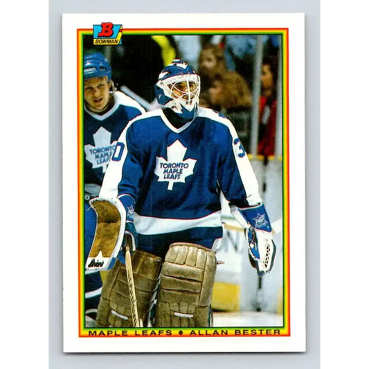 1990-91 Bowman #154 Allan Bester NM-MT Toronto Maple Leafs Hockey Card - Hockey Card Single
