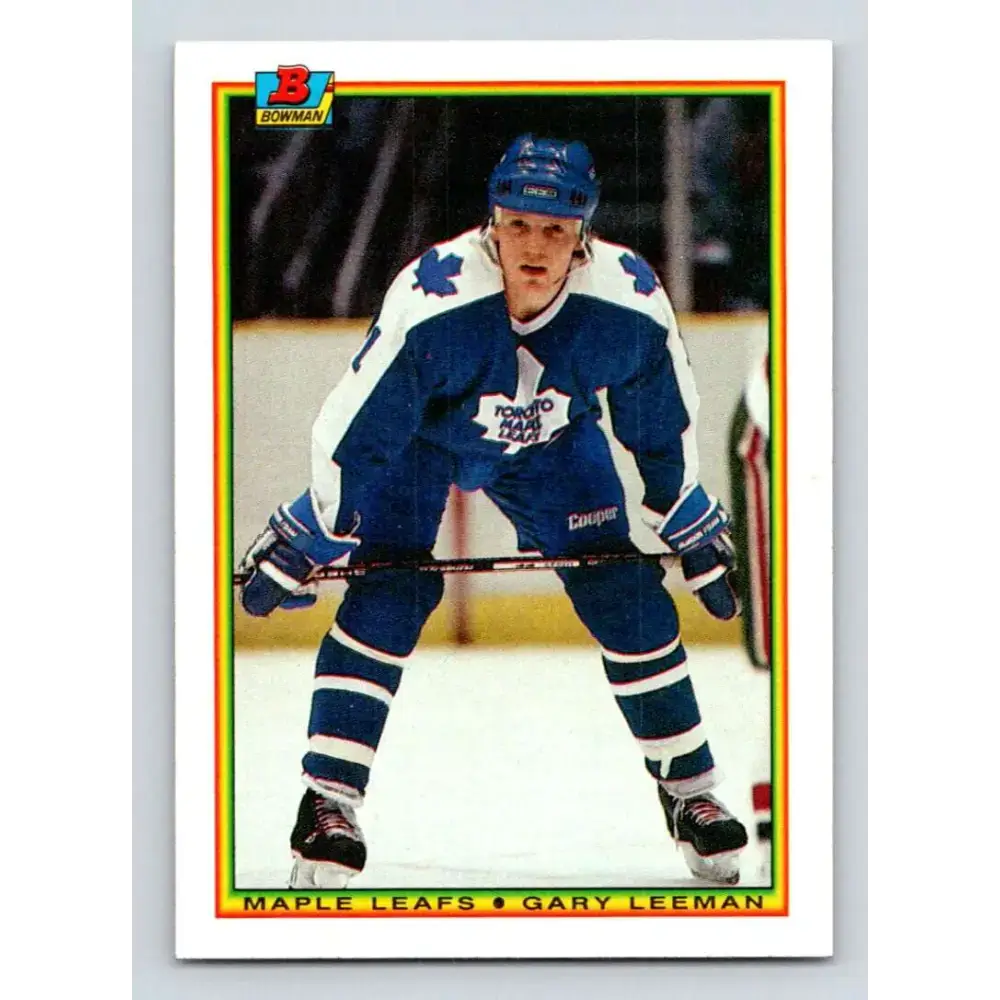 1990-91 Bowman #155 Gary Leeman NM-MT Toronto Maple Leafs Hockey Card - Hockey Card Single