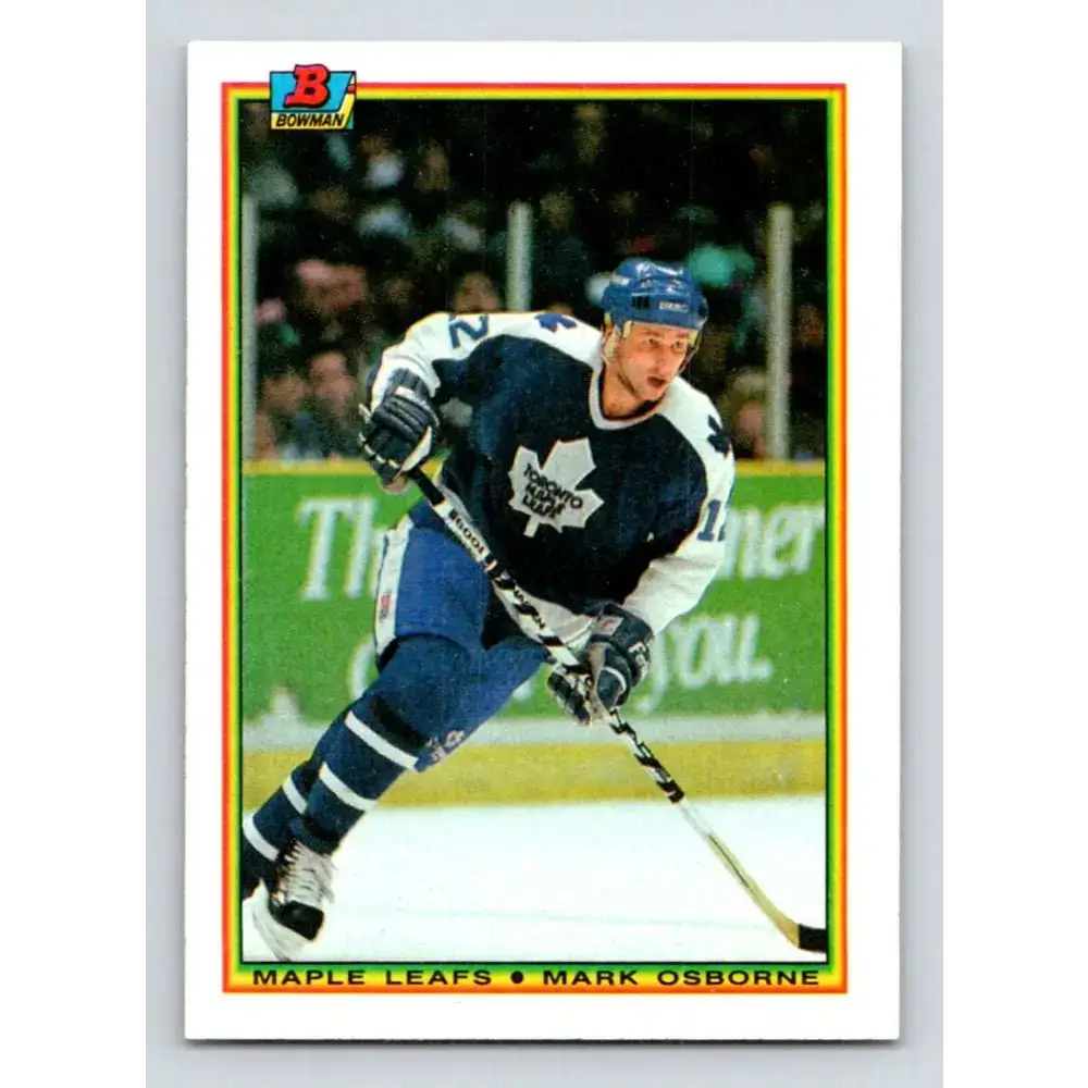 1990-91 Bowman #156 Mark Osborne NM-MT Toronto Maple Leafs Hockey Card - Hockey Card Single