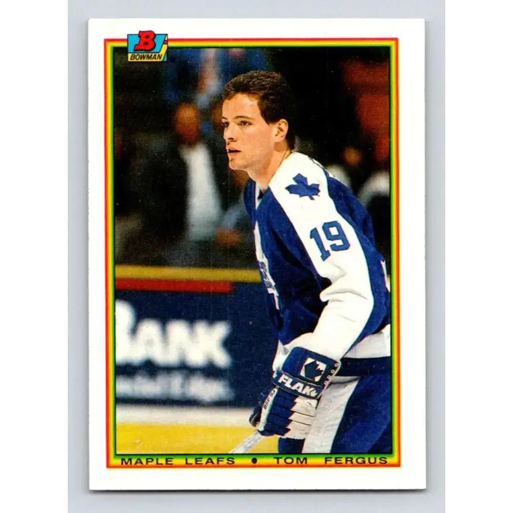 1990-91 Bowman #157 Tom Fergus NM-MT Toronto Maple Leafs Hockey Card - Hockey Card Single