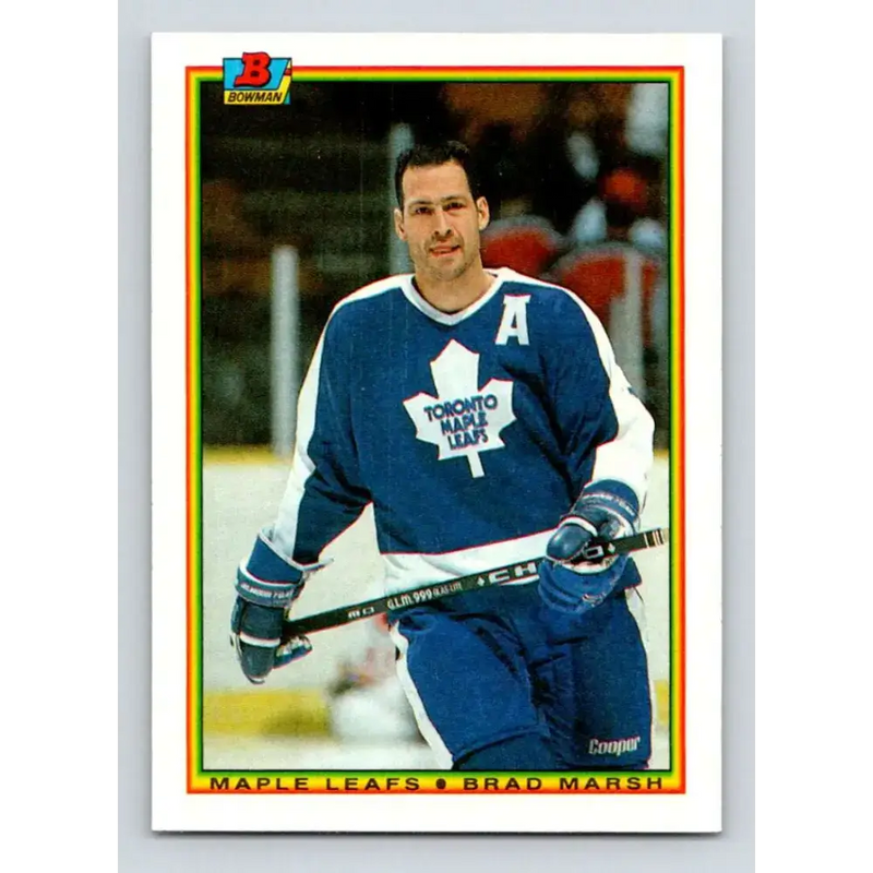 1990-91 Bowman #158 Brad Marsh NM-MT Toronto Maple Leafs Hockey Card - Hockey Card Single