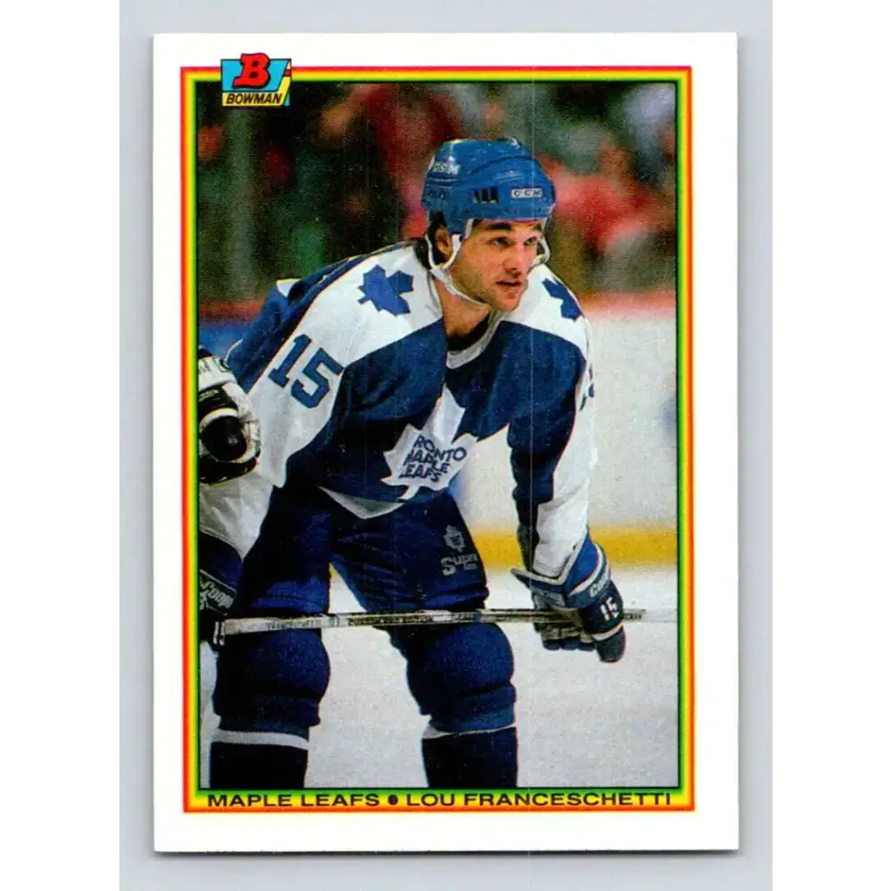 1990-91 Bowman #164 Lou Franceschetti NM-MT Toronto Maple Leafs Hockey Card - Hockey Card Single
