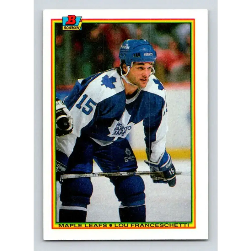 1990-91 Bowman #164 Lou Franceschetti NM-MT Toronto Maple Leafs Hockey Card - Hockey Card Single