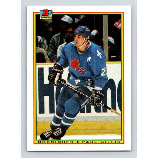 1990-91 Bowman #165 Paul Gillis NM-MT Quebec Nordiques Hockey Card - Hockey Card Single