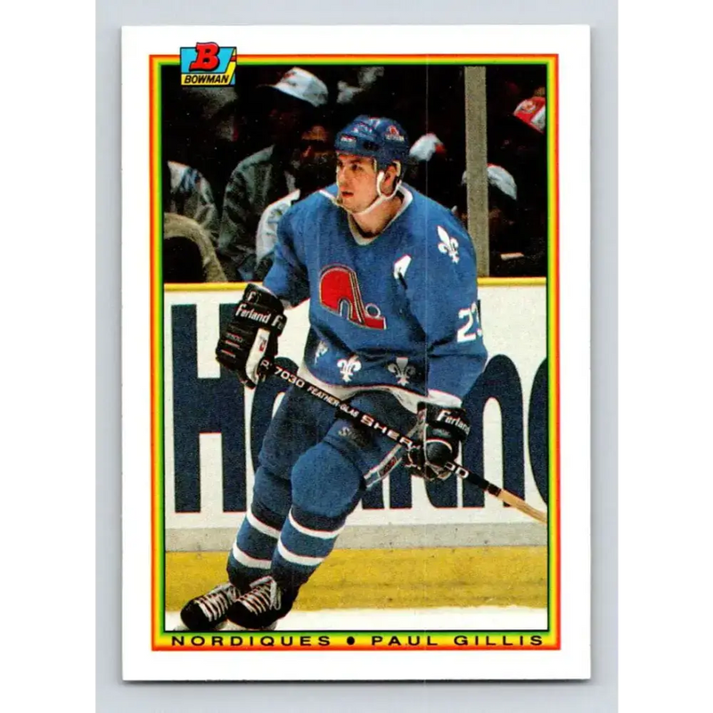 1990-91 Bowman #165 Paul Gillis NM-MT Quebec Nordiques Hockey Card - Hockey Card Single