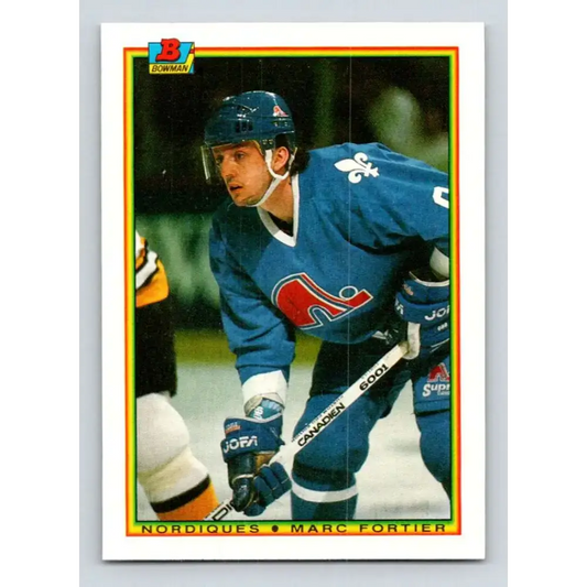 1990-91 Bowman #167 Marc Fortier NM-MT Quebec Nordiques Hockey Card - Hockey Card Single