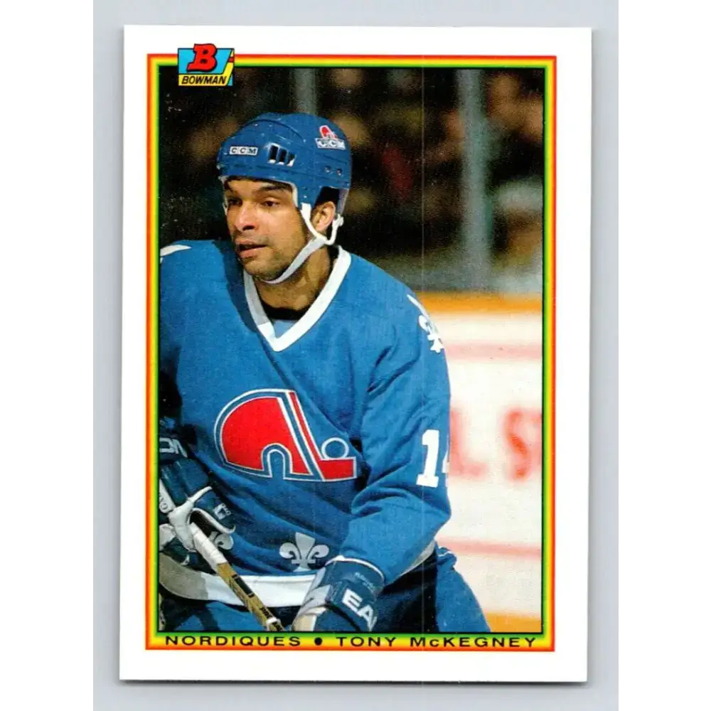 1990-91 Bowman #168 Tony McKegney NM-MT Quebec Nordiques Hockey Card - Hockey Card Single