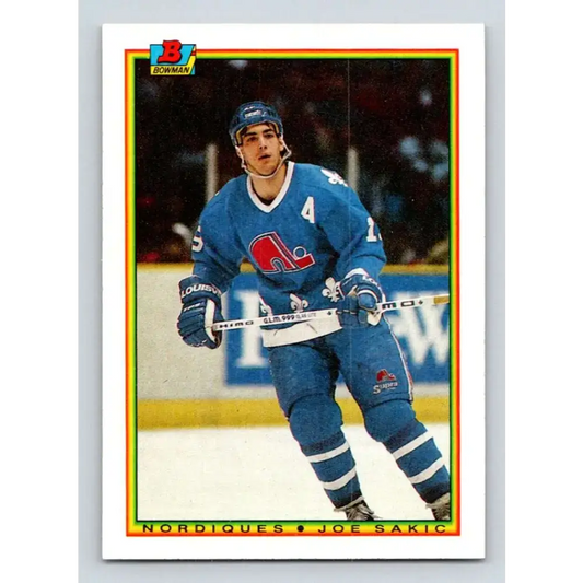 1990-91 Bowman #169 Joe Sakic NM-MT Quebec Nordiques Hockey Card - Hockey Card Single
