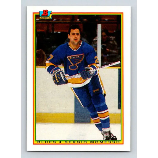 1990-91 Bowman #17 Sergio Momesso NM-MT RC Rookie St. Louis Blues Hockey Card