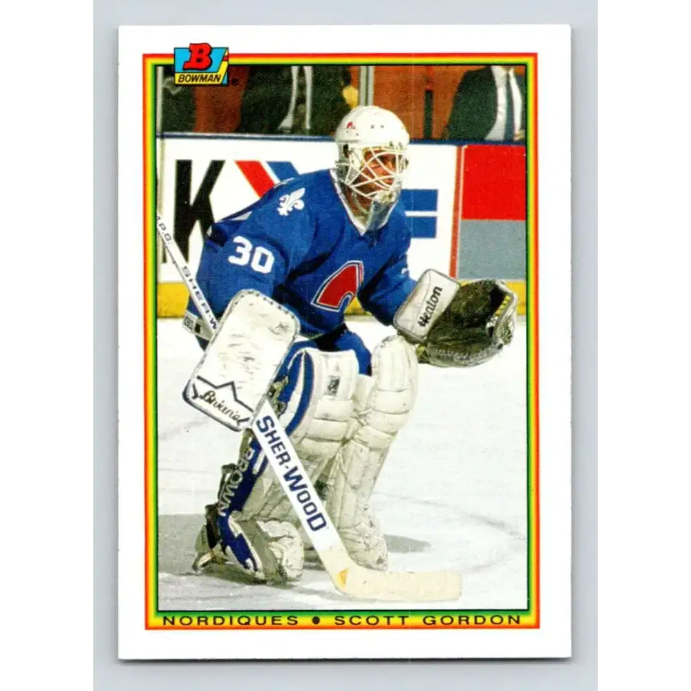 1990-91 Bowman #171 Scott Gordon NM-MT Quebec Nordiques Hockey Card - Hockey Card Single