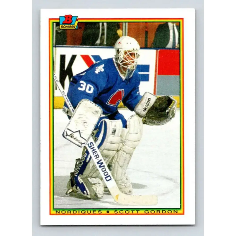 1990-91 Bowman #171 Scott Gordon NM-MT Quebec Nordiques Hockey Card - Hockey Card Single