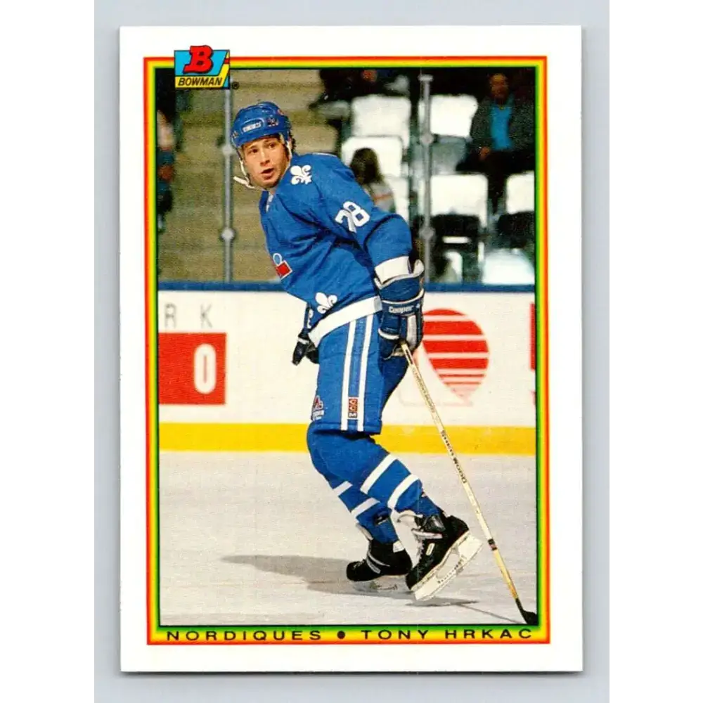 1990-91 Bowman #172 Tony Hrkac NM-MT Quebec Nordiques Hockey Card - Hockey Card Single