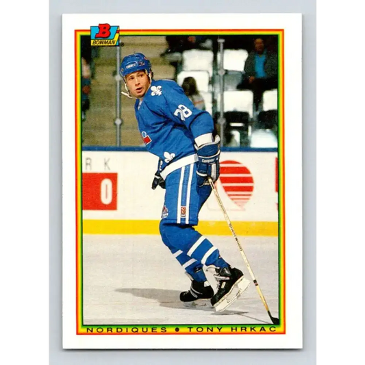 1990-91 Bowman #172 Tony Hrkac NM-MT Quebec Nordiques Hockey Card - Hockey Card Single