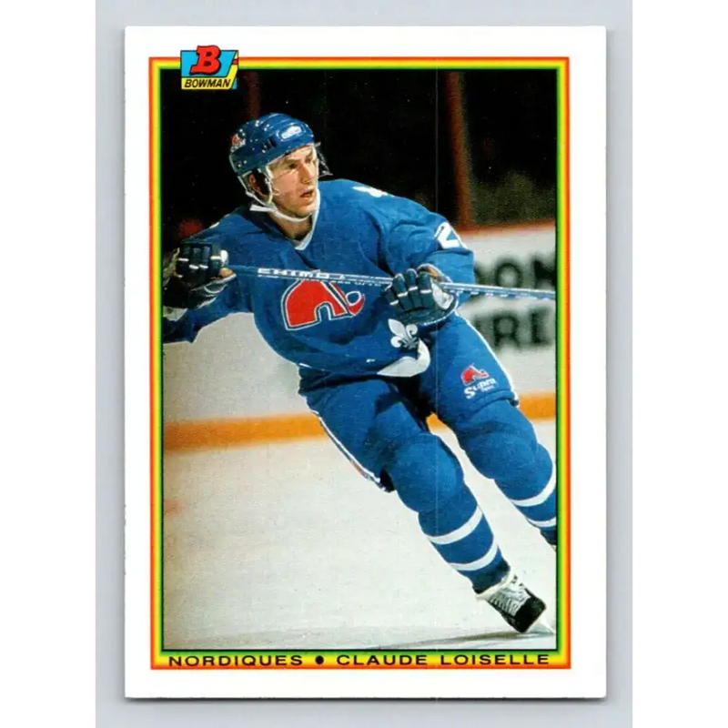 1990-91 Bowman #175 Claude Loiselle NM-MT Quebec Nordiques Hockey Card - Hockey Card Single