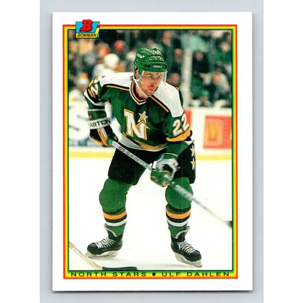1990-91 Bowman #176 Ulf Dahlen NM-MT Minnesota North Stars Hockey Card - Hockey Card Single