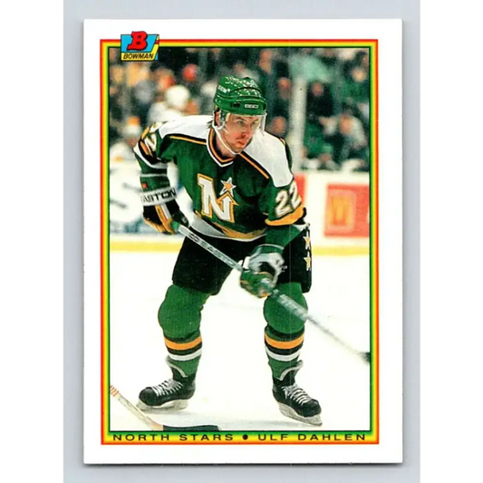 1990-91 Bowman #176 Ulf Dahlen NM-MT Minnesota North Stars Hockey Card - Hockey Card Single