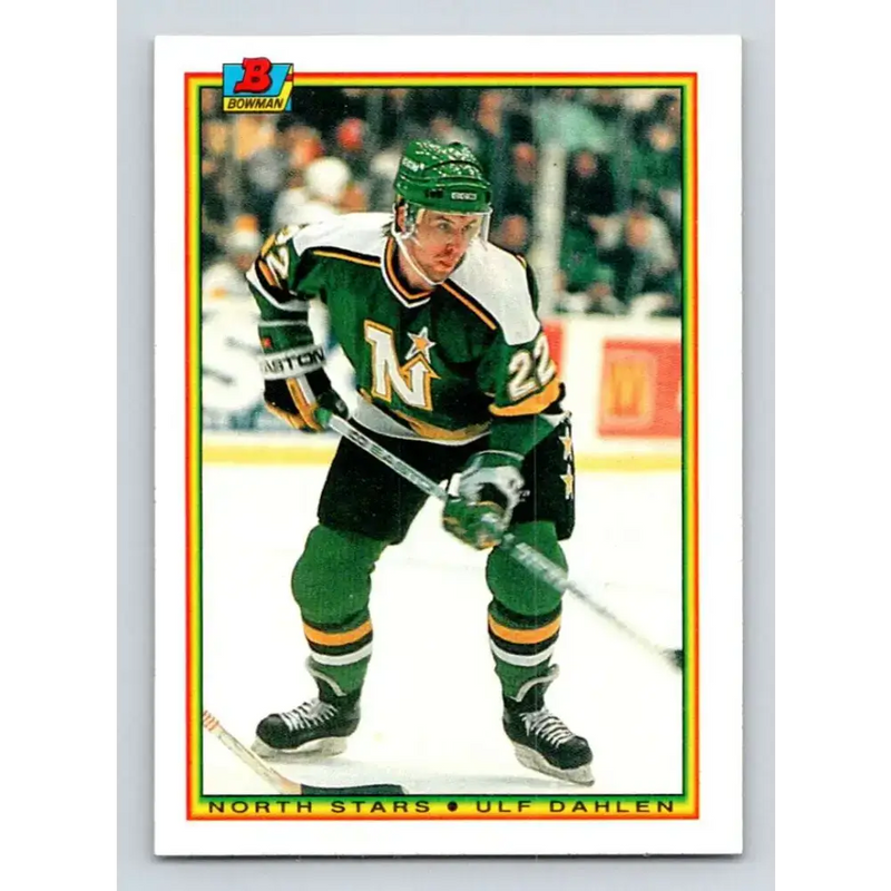 1990-91 Bowman #176 Ulf Dahlen NM-MT Minnesota North Stars Hockey Card - Hockey Card Single