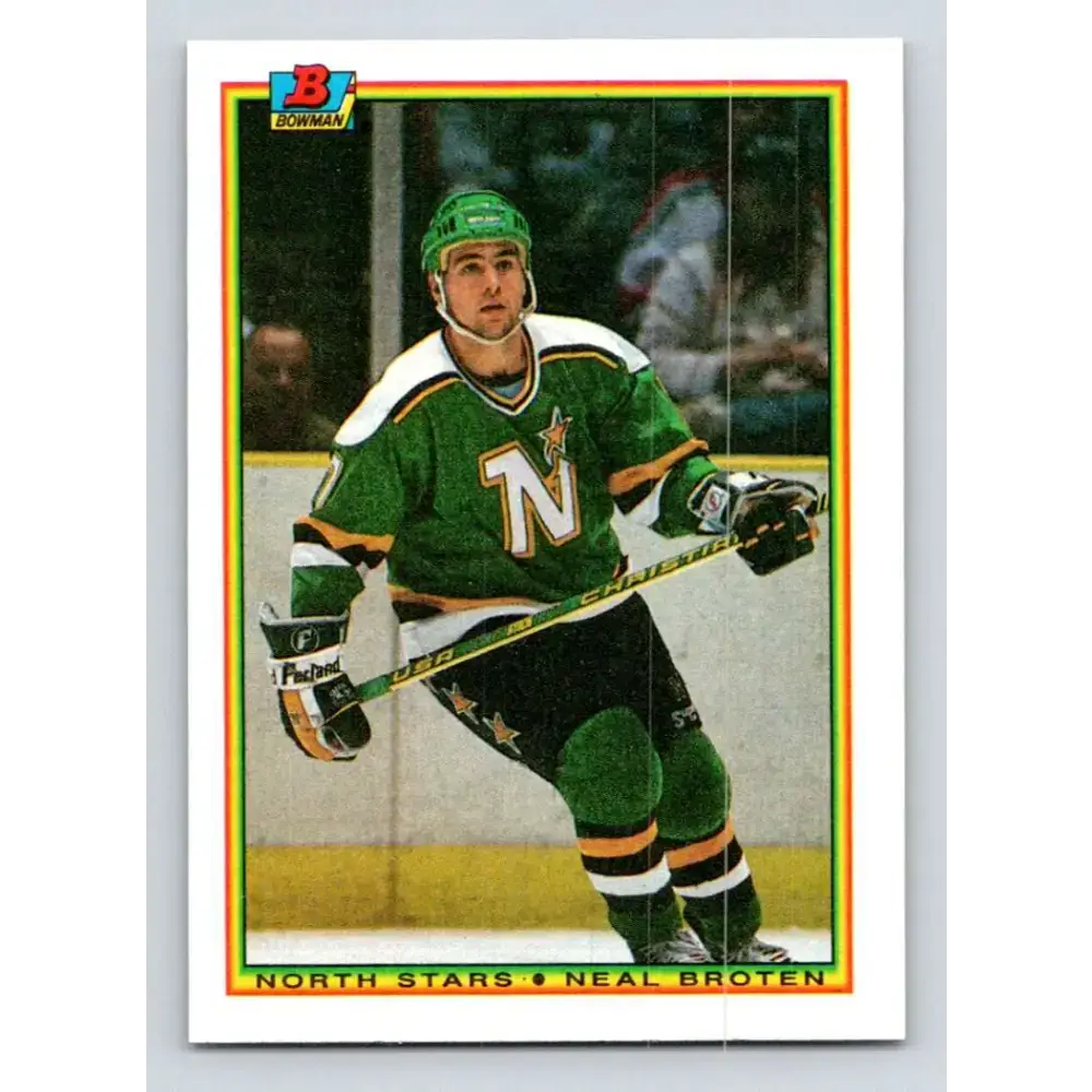 1990-91 Bowman #178 Neal Broten NM-MT Minnesota North Stars Hockey Card - Hockey Card Single