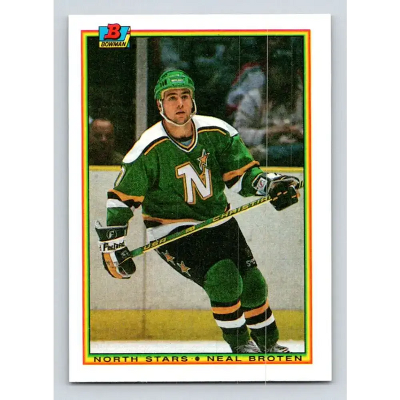 1990-91 Bowman #178 Neal Broten NM-MT Minnesota North Stars Hockey Card - Hockey Card Single