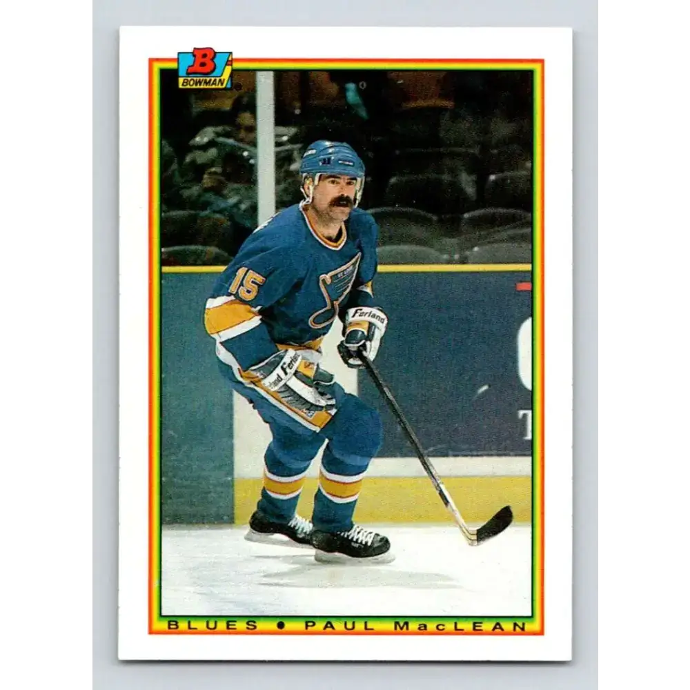 1990-91 Bowman #18 Paul MacLean NM-MT St. Louis Blues Hockey Card - Hockey Card Single