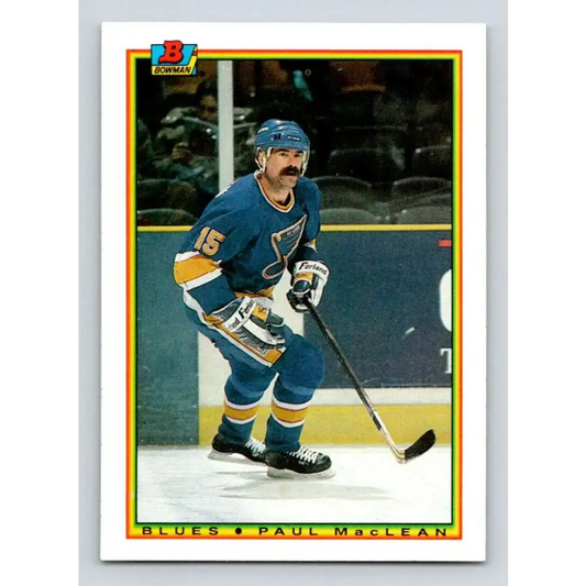 1990-91 Bowman #18 Paul MacLean NM-MT St. Louis Blues Hockey Card