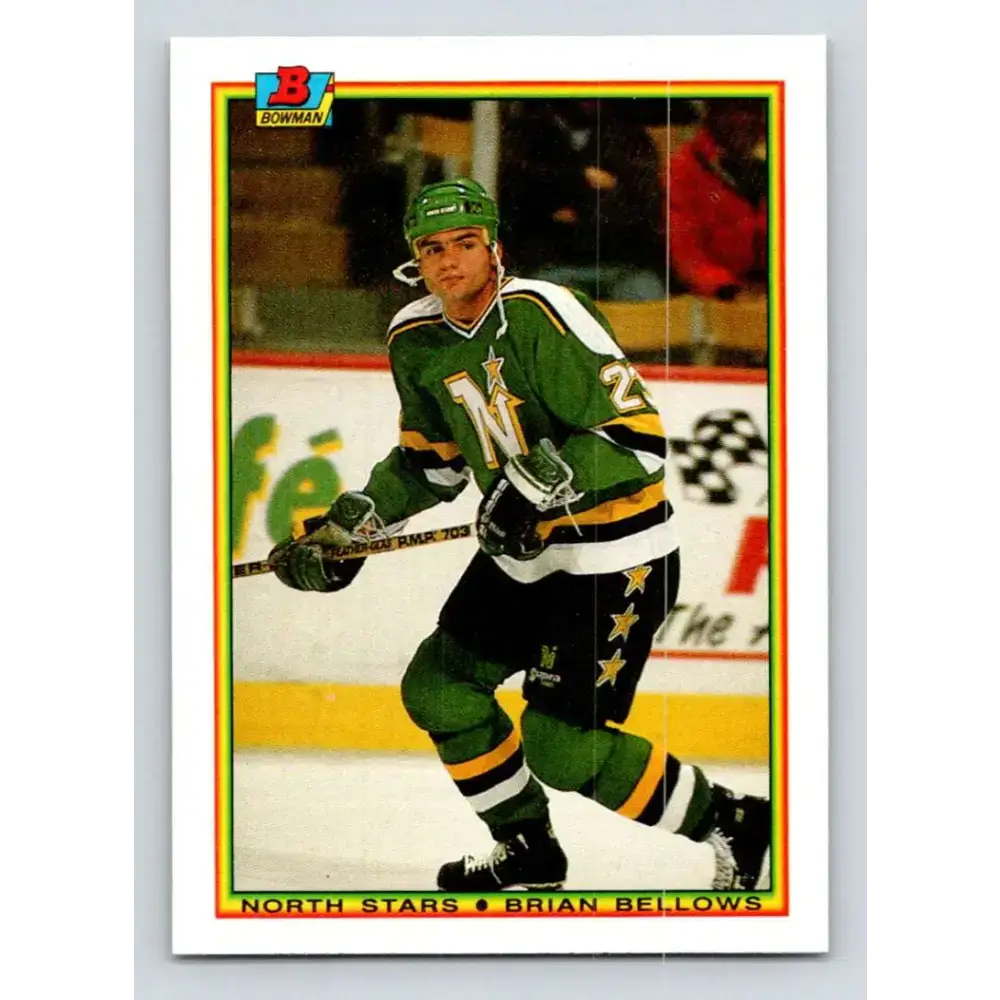1990-91 Bowman #182 Brian Bellows NM-MT Minnesota North Stars Hockey Card - Hockey Card Single