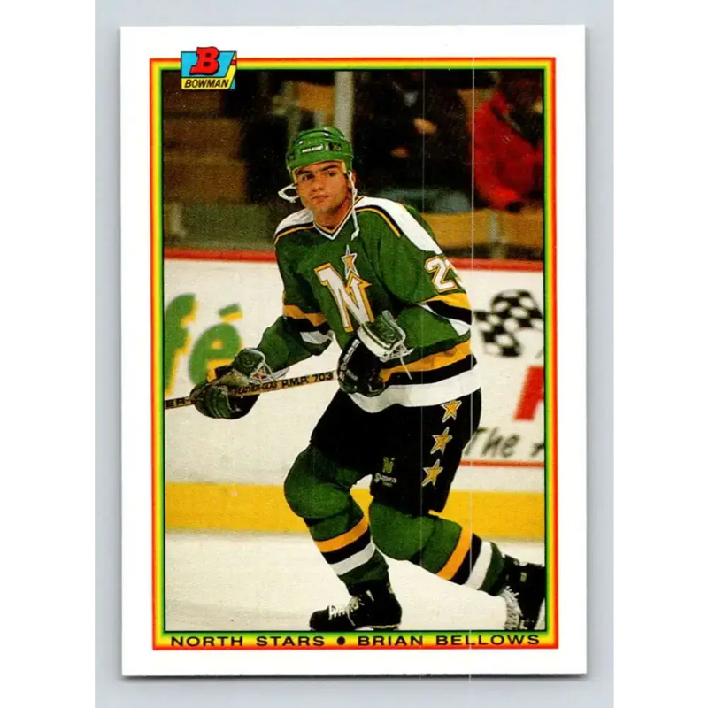 1990-91 Bowman #182 Brian Bellows NM-MT Minnesota North Stars Hockey Card - Hockey Card Single