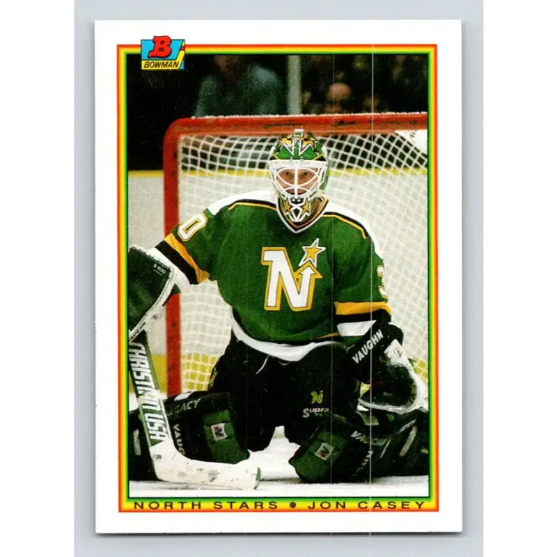 1990-91 Bowman #183 Jon Casey NM-MT Minnesota North Stars Hockey Card - Hockey Card Single