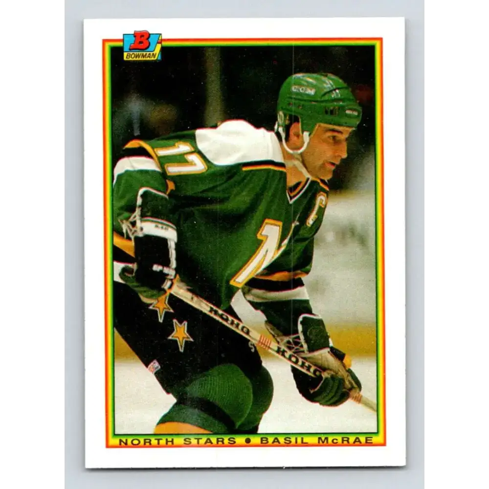 1990-91 Bowman #187 Basil McRae NM-MT Minnesota North Stars Hockey Card - Hockey Card Single