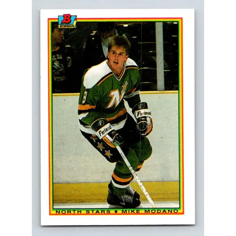 1990-91 Bowman #188 Mike Modano NM-MT RC Rookie Minnesota North Stars Hockey Card - Hockey Card Single