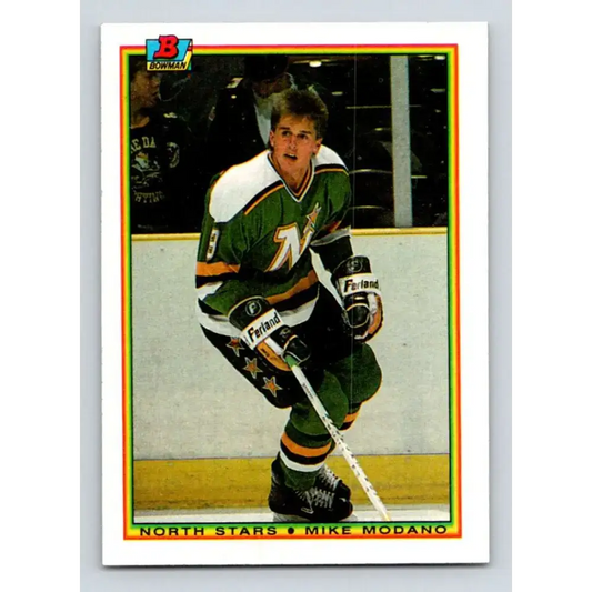 1990-91 Bowman #188 Mike Modano NM-MT RC Rookie Minnesota North Stars Hockey Card - Hockey Card Single