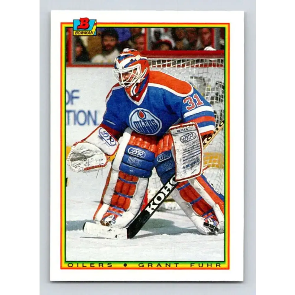 1990-91 Bowman #189 Grant Fuhr NM-MT Edmonton Oilers Hockey Card