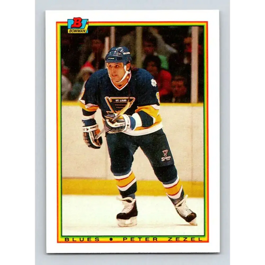 1990-91 Bowman #19 Peter Zezel NM-MT St. Louis Blues Hockey Card