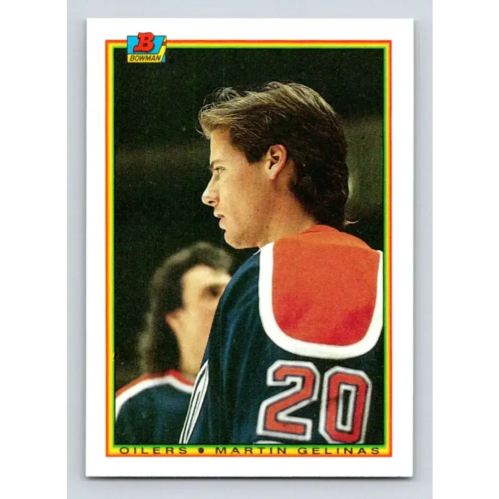 1990-91 Bowman #190 Martin Gelinas NM-MT RC Rookie Edmonton Oilers Hockey Card - Hockey Card Single