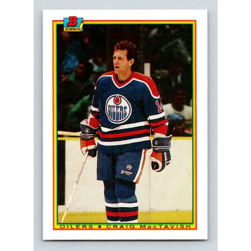 1990-91 Bowman #193 Craig MacTavish NM-MT Edmonton Oilers Hockey Card - Hockey Card Single