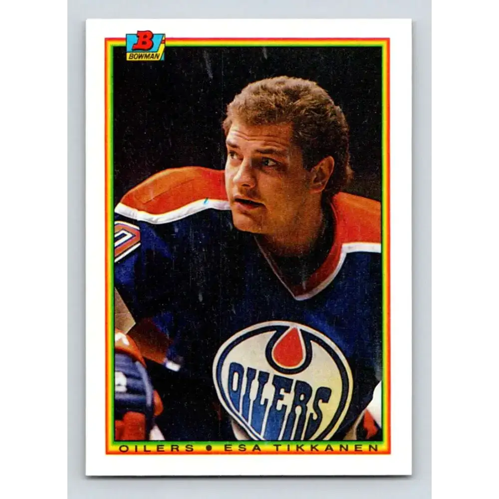 1990-91 Bowman #194 Esa Tikkanen NM-MT Edmonton Oilers Hockey Card - Hockey Card Single