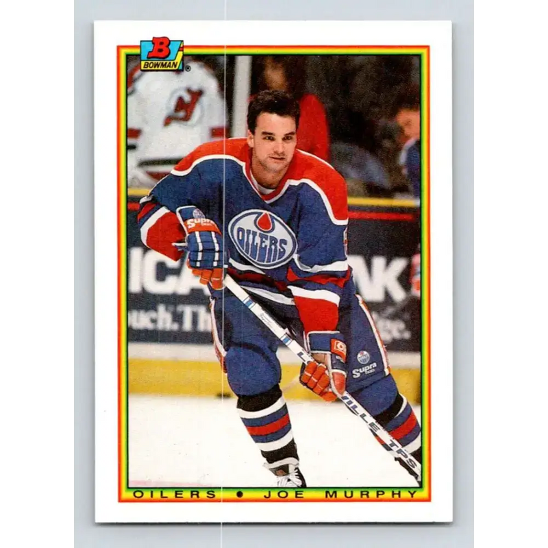 1990-91 Bowman #196 Joe Murphy NM-MT RC Rookie Edmonton Oilers Hockey Card - Hockey Card Single