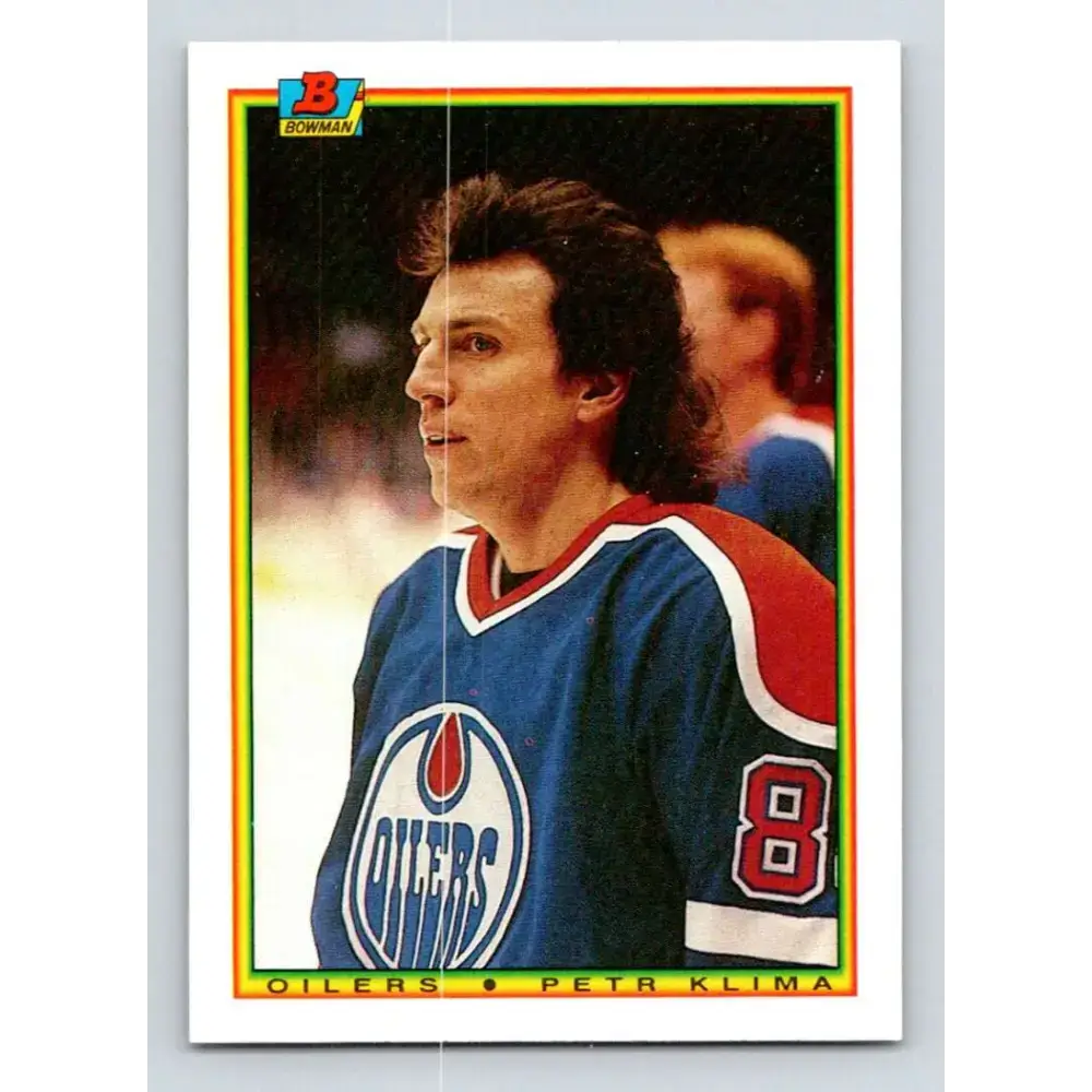 1990-91 Bowman #197 Petr Klima NM-MT Edmonton Oilers Hockey Card - Hockey Card Single