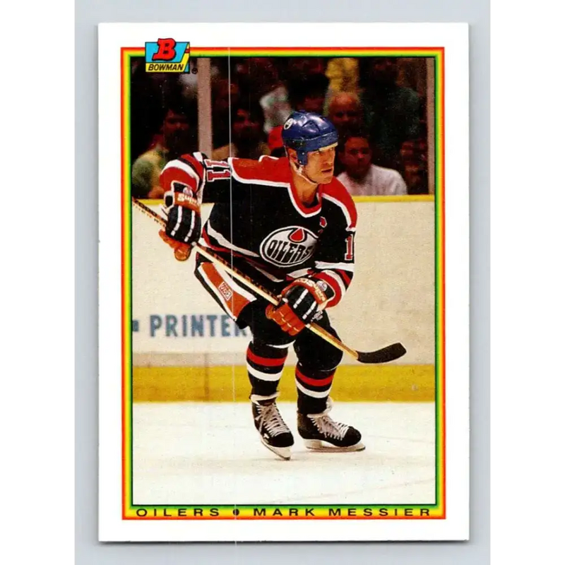 1990-91 Bowman #199 Mark Messier NM-MT Edmonton Oilers Hockey Card - Hockey Card Single