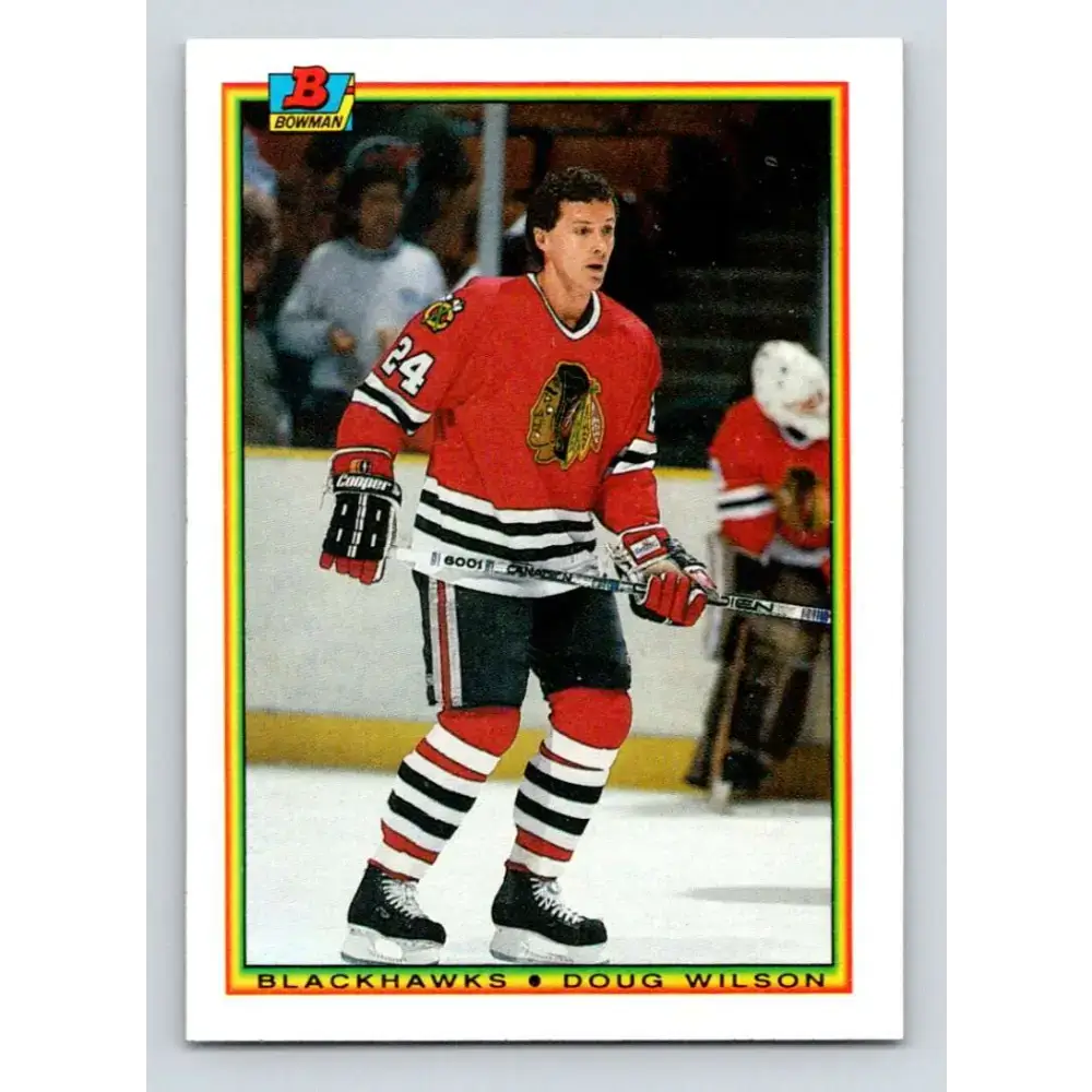 1990-91 Bowman #2 Doug Wilson NM-MT Chicago Blackhawks Hockey Card - Hockey Card Single