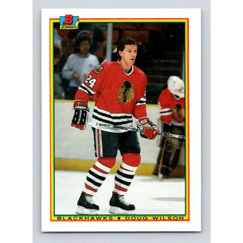 1990-91 Bowman #2 Doug Wilson NM-MT Chicago Blackhawks Hockey Card - Hockey Card Single