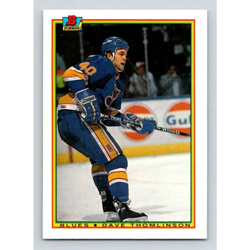 1990-91 Bowman #21 Dave Thomlinson NM-MT St. Louis Blues Hockey Card - Hockey Card Single