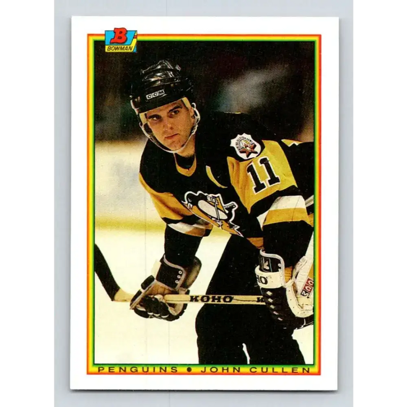 1990-91 Bowman #210 John Cullen NM-MT Pittsburgh Penguins Hockey Card - Hockey Card Single